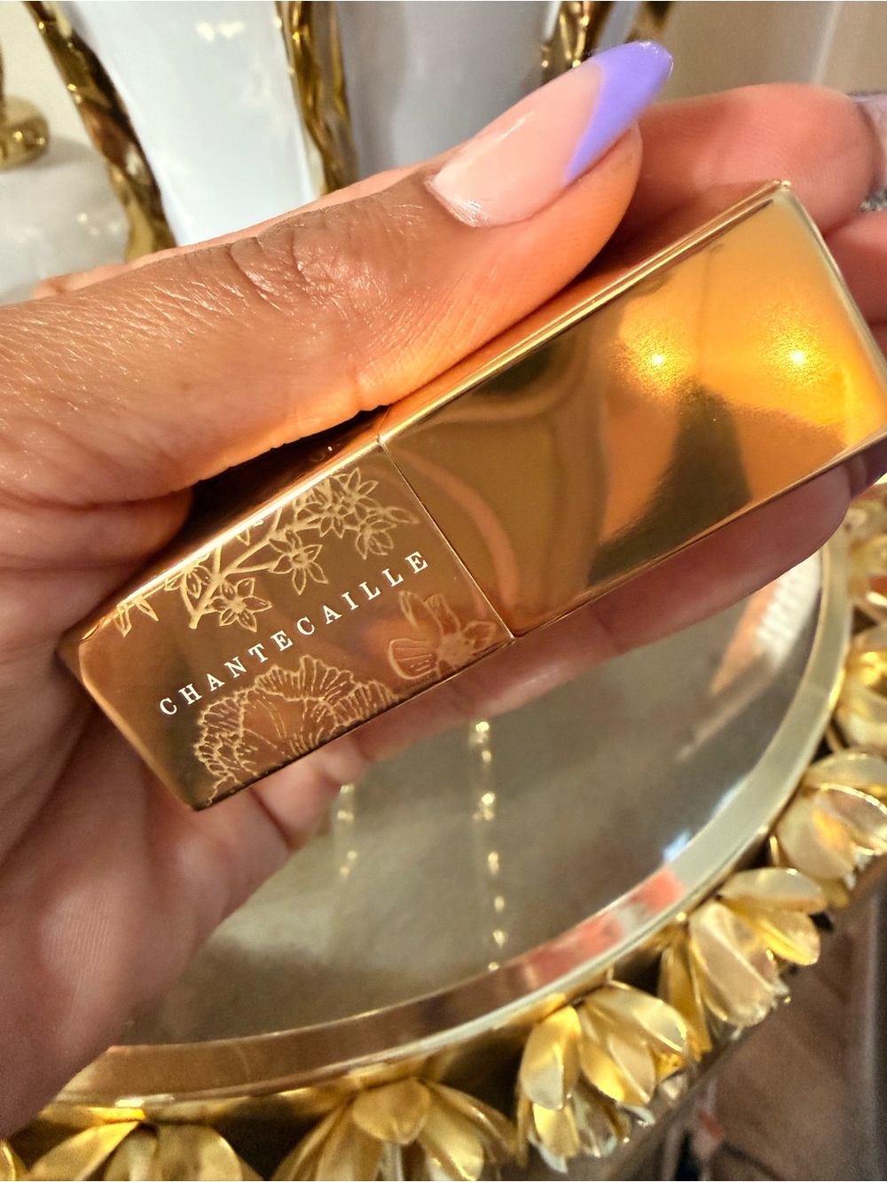 Chantecaille Lip Cristal Lipstick in Gold Case - Aventurine Shade - Picture 3 of 10